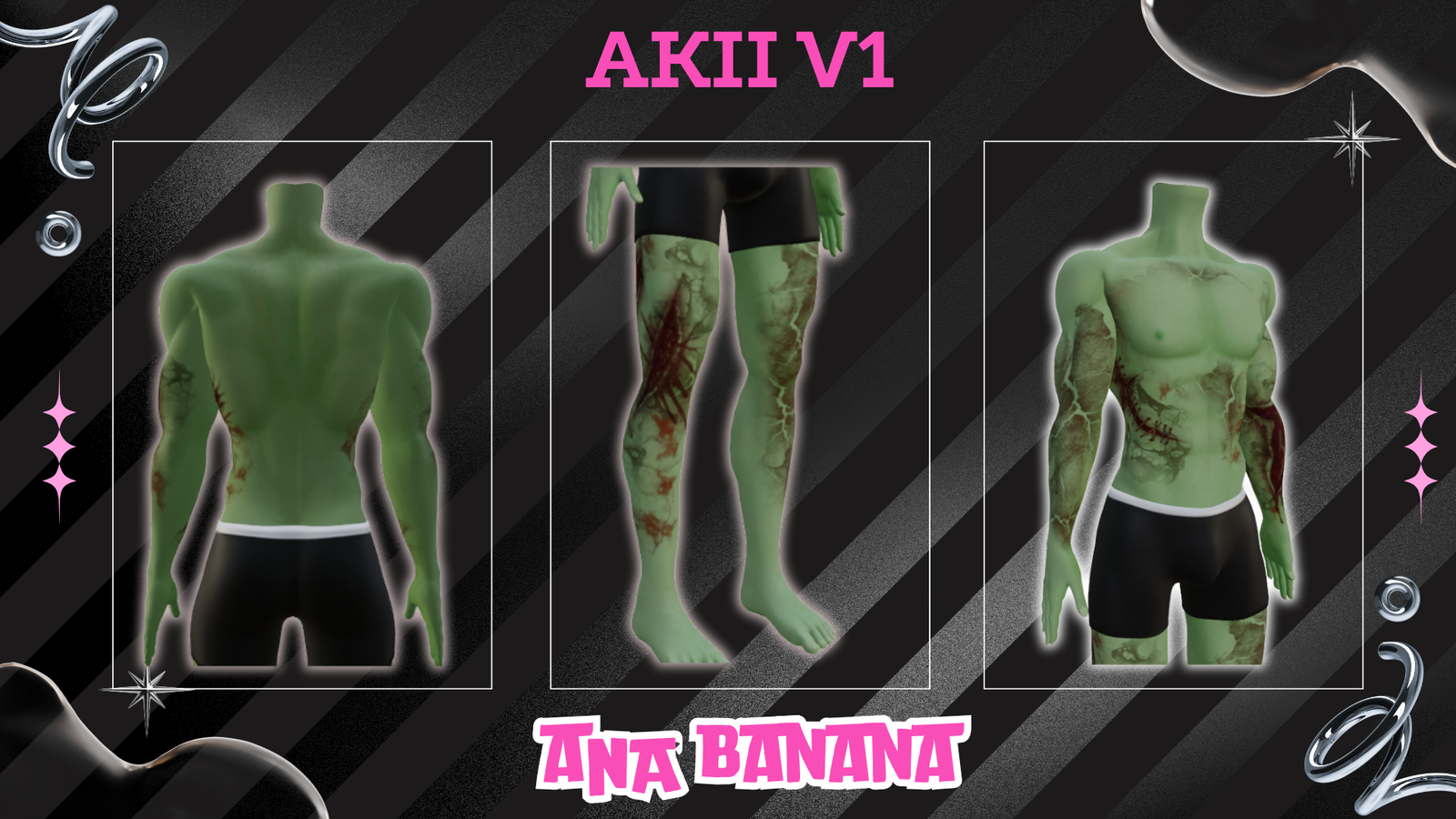 🧟 Zombie Tatts | Egirl + Akii V1 + Zinfit F/M