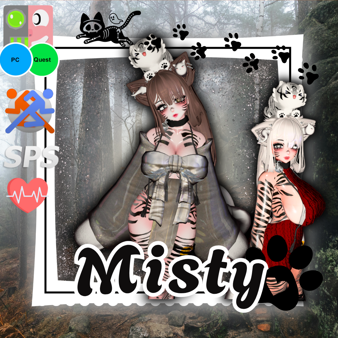 🐈 Misty Meow | Vrcft + Pc + Quest + MMD