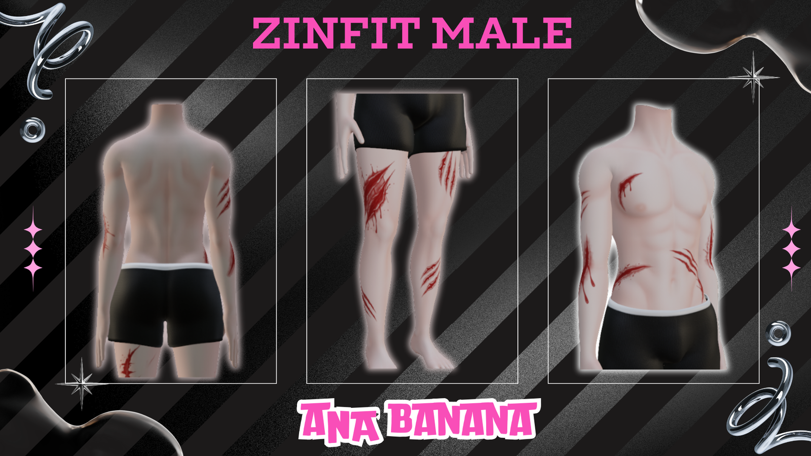 🐺 Werewolf Marks V1 Tatts | Zinfit Male