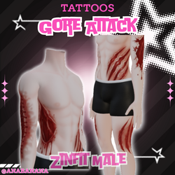 🩸 Gore Attack Tatts | Zinfit Male