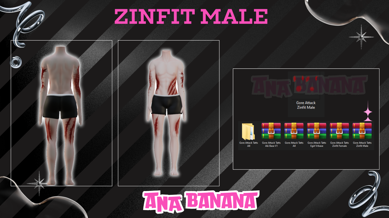 🩸 Gore Attack Tatts | Zinfit Male