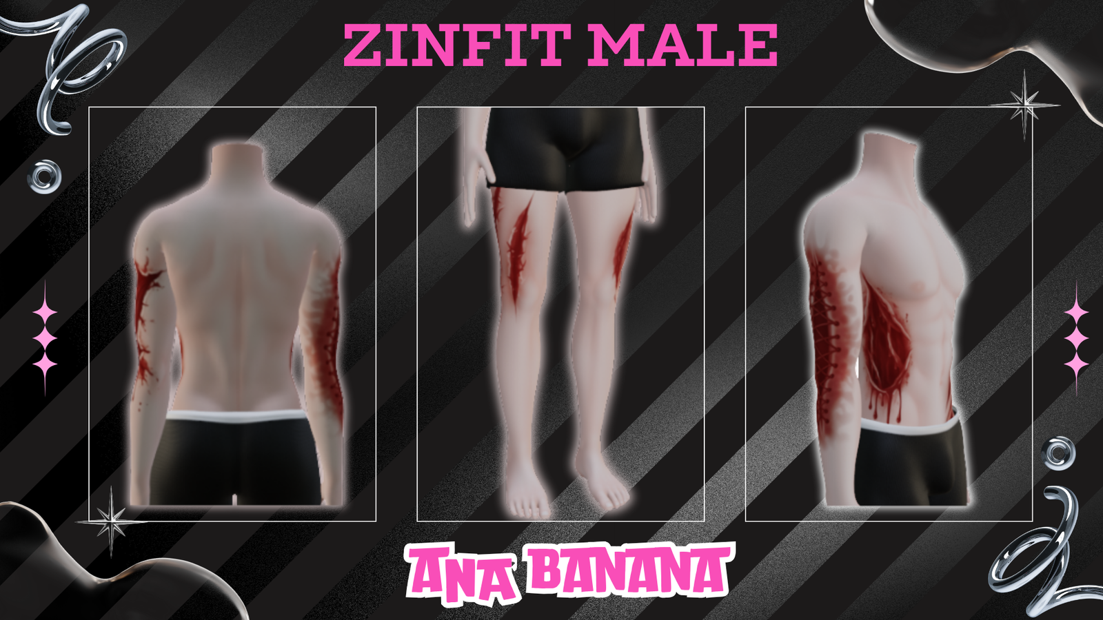 🩸 Gore Attack Tatts | Zinfit Male