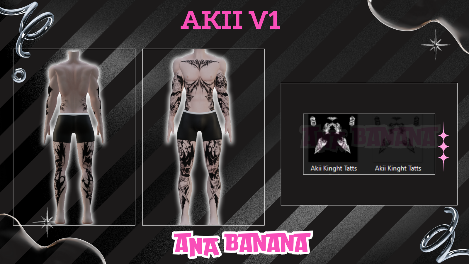 ⚔️ Knight Tatts | Egirl + Akii V1 + Zinfit F/M