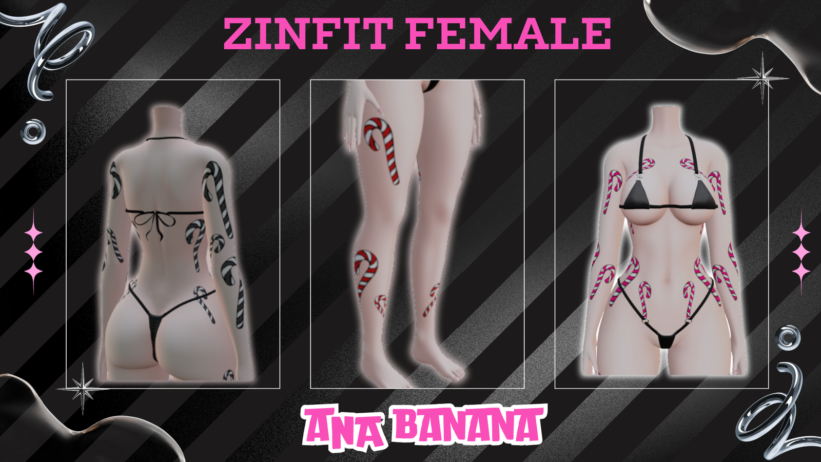 🍬 Candy Cane Tatts | Vrbase + Akii + Zinfit F/M
