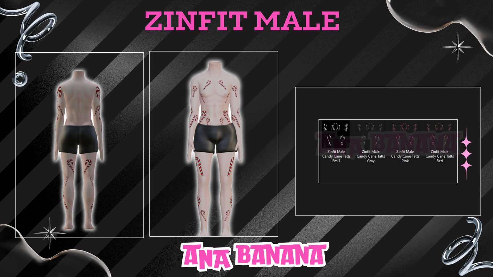 🍬 Candy Cane Tatts | Vrbase + Akii + Zinfit F/M