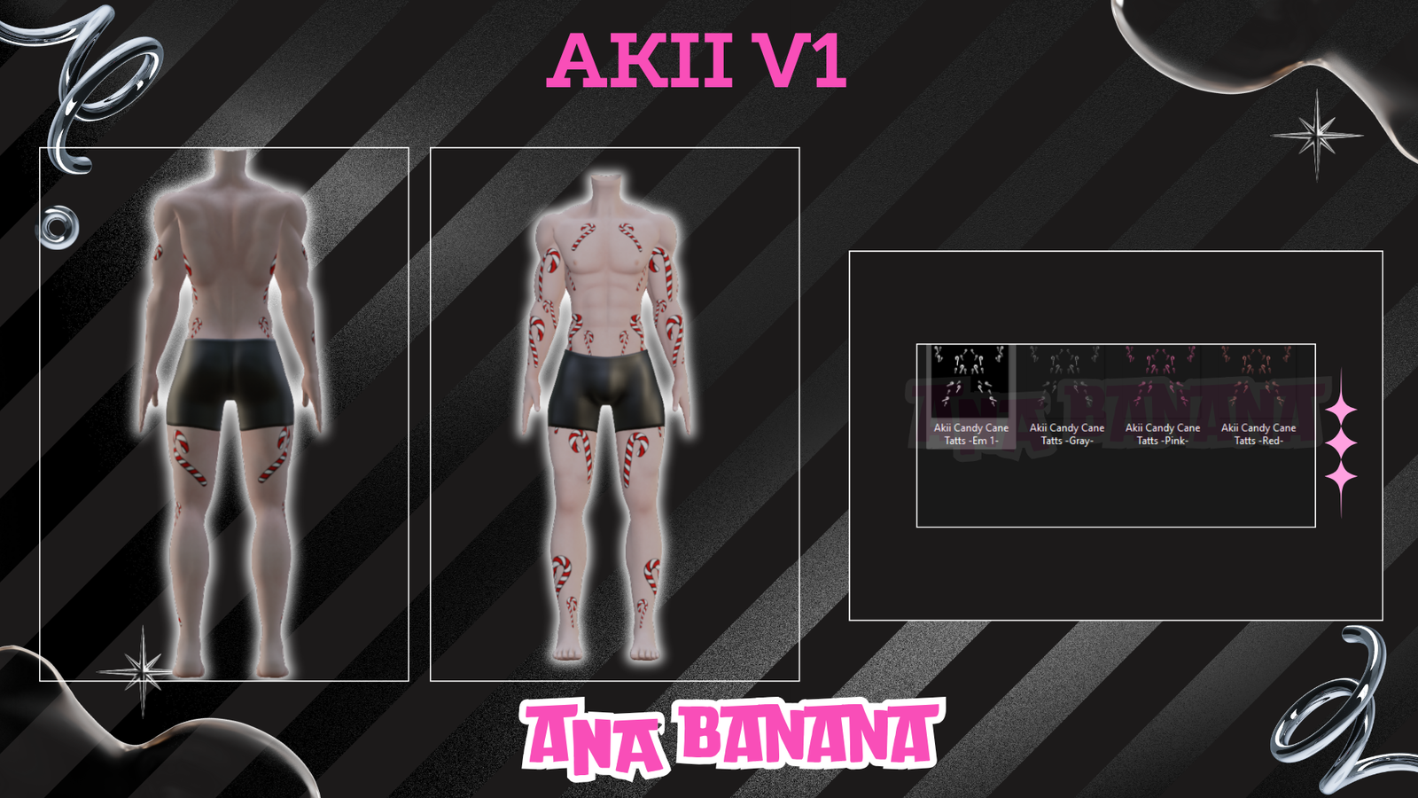 🍬 Candy Cane Tatts | Vrbase + Akii + Zinfit F/M