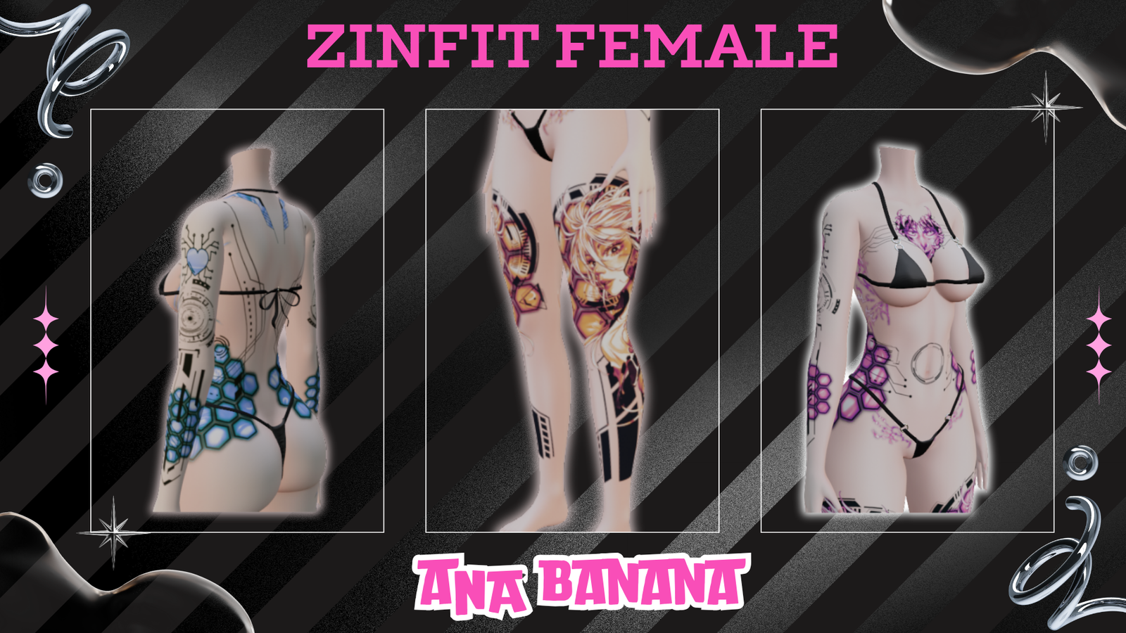 🤖 Cyber Body Tatts | Vrbase + Akii + Zinfit F/M