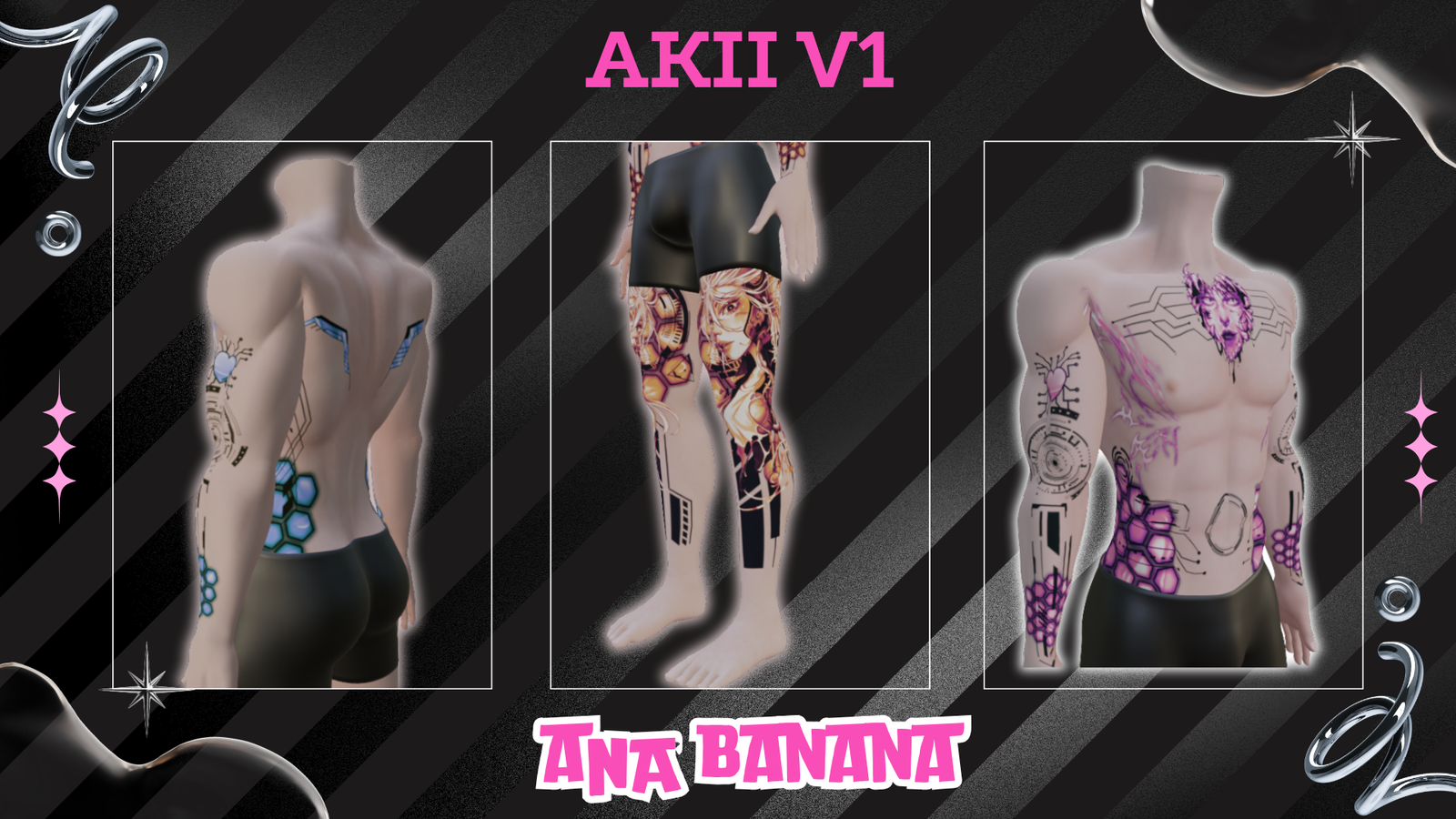 🤖 Cyber Body Tatts | Vrbase + Akii + Zinfit F/M
