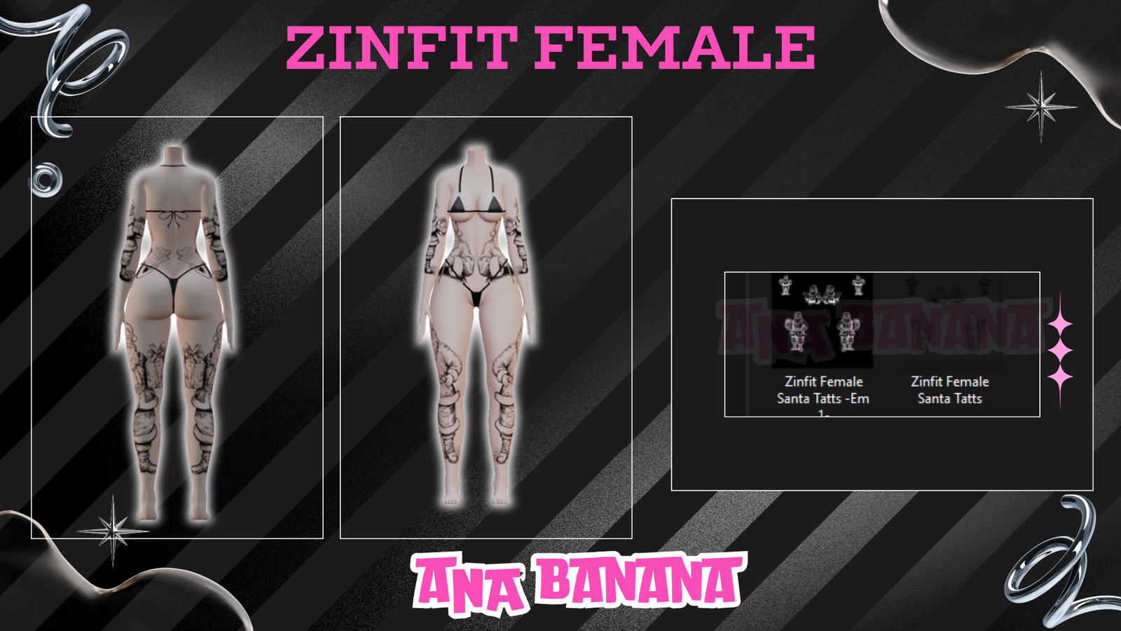 🎅 Santa Tatts | Zinfit Female