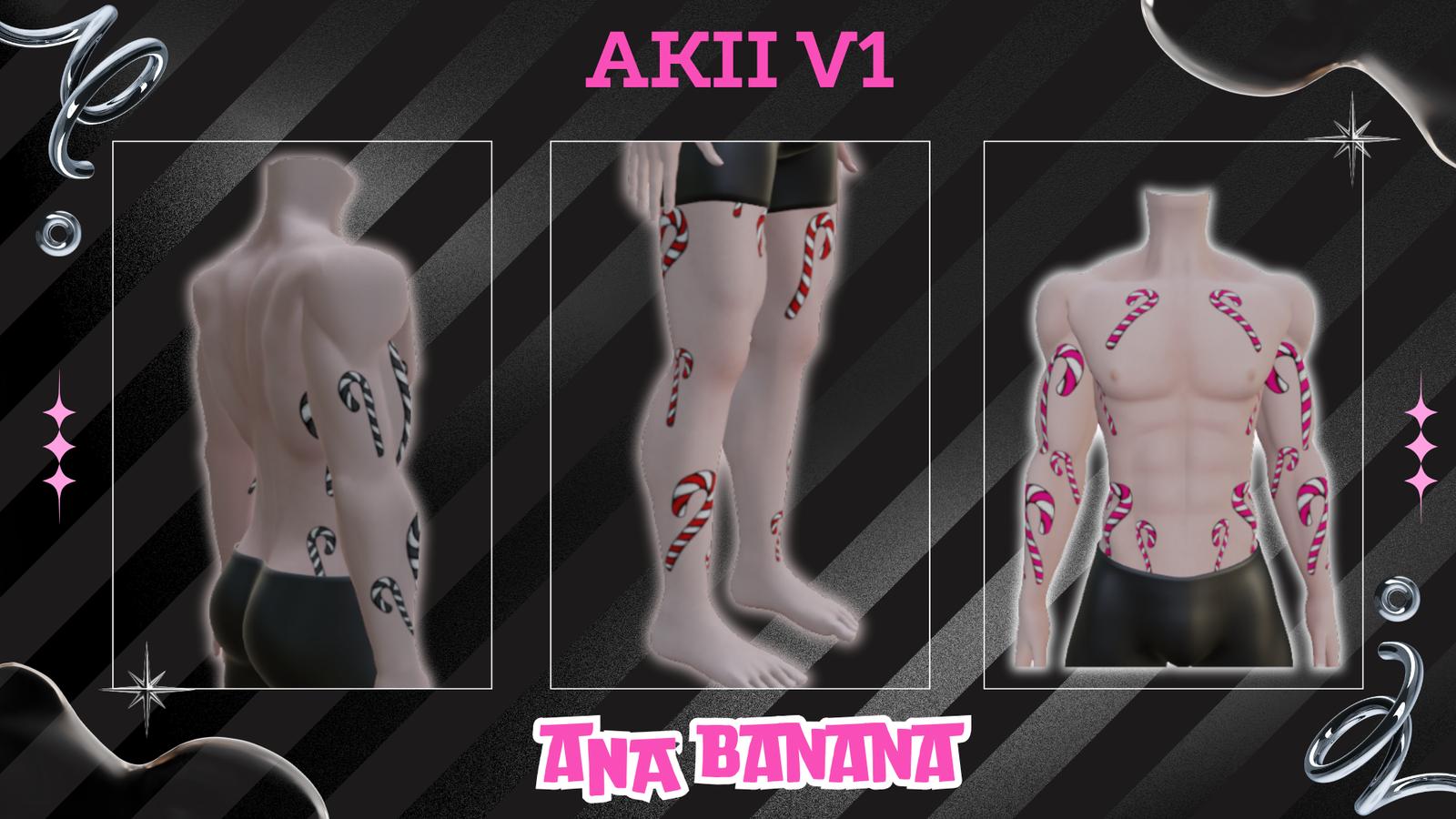 🍬 Candy Cane Tatts |  Akii