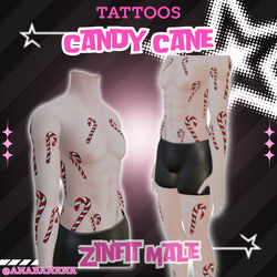 🍬 Candy Cane Tatts | Zinfit Male