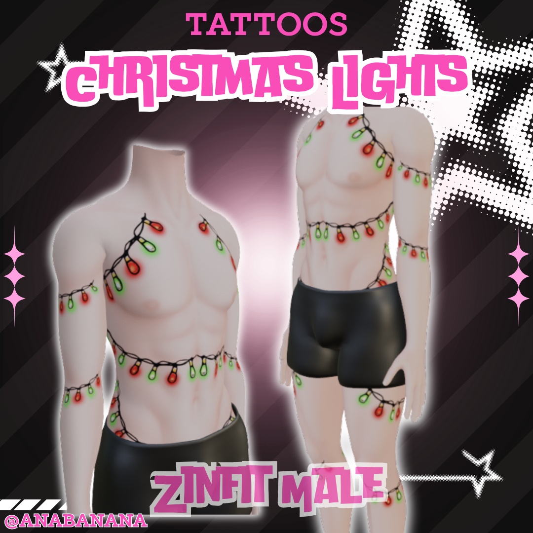 💡 Christmas Lights Tatts Zinfit Male