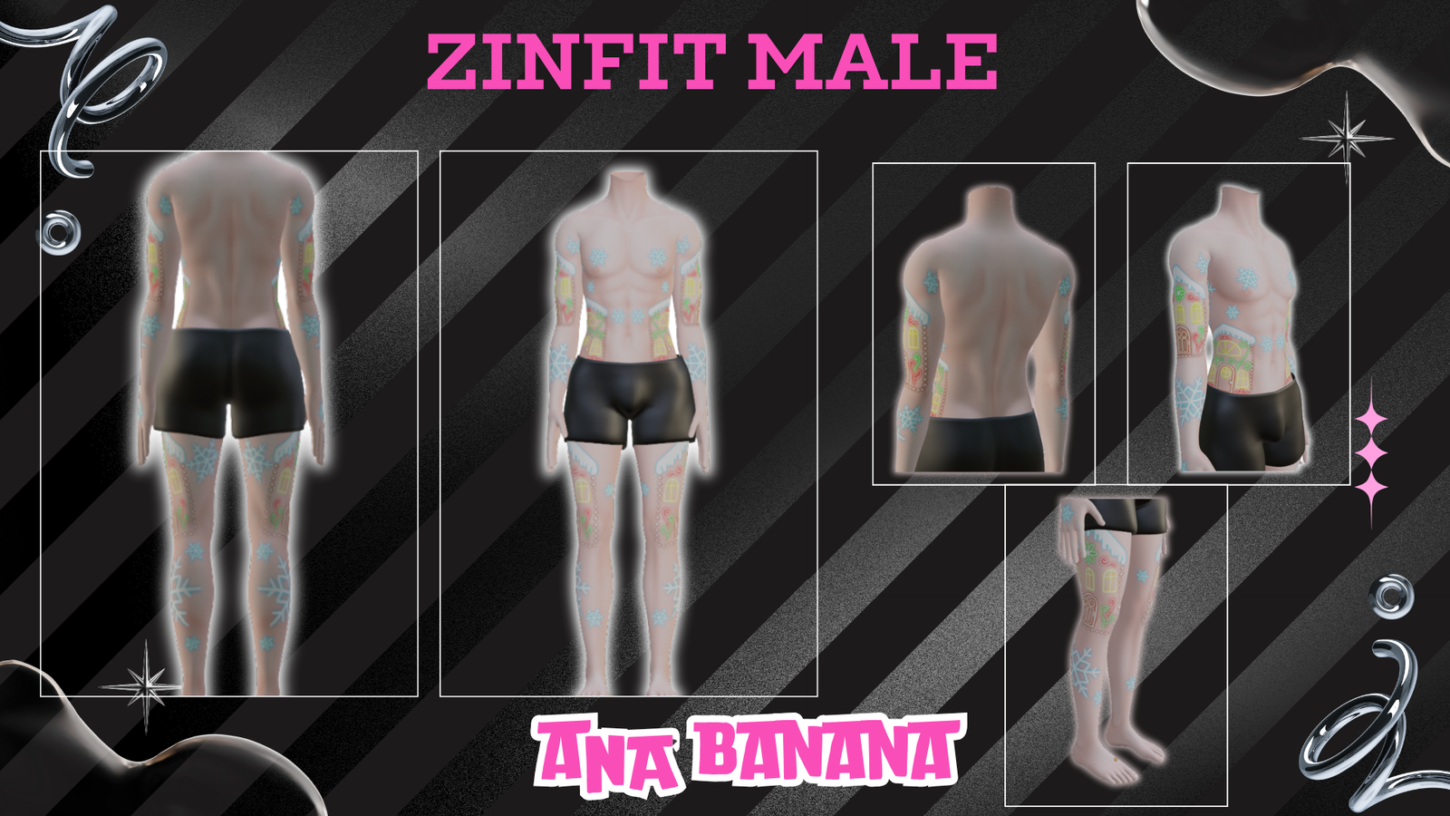 ๐Christmas Decor Tatts | Zinfit Male