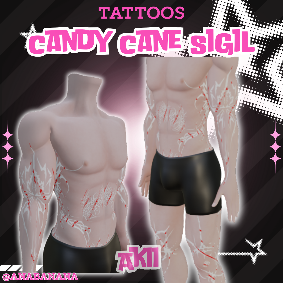 ๐ฌCandy Cane Sigil Tatts | Vrbase + Akii + Zinfit F/M
