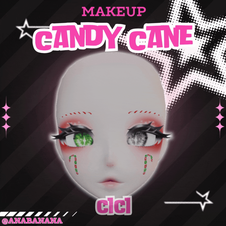 🍬Candy Cane Makeup | Cici + Starlight + Kiyomi