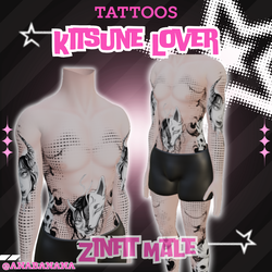 ๐ฆ Kitsune Lover Tatts | Zinfit Male