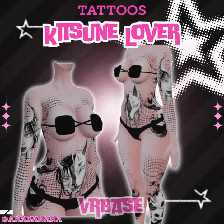 (J:) 🦊 Kitsune Lover Tatts | Vrbase + Akii + Zinfit F/M