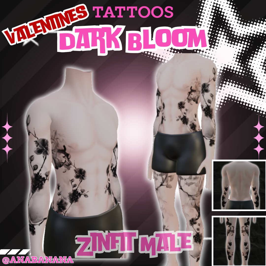 🖤 Dark Bloom Tatts |  Zinfit Male