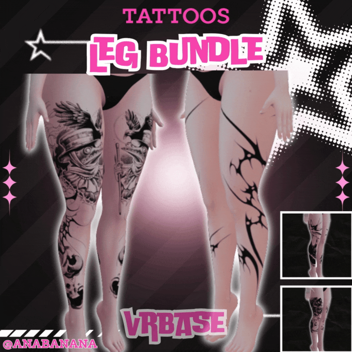 (J:) 🖊️ Leg Bundle Tatts | Vrbase + Akii + Zinfit F/M