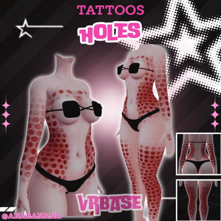 (J:) 🕳️ Holes Tatts | Vrbase + Akii + Zinfit F/M