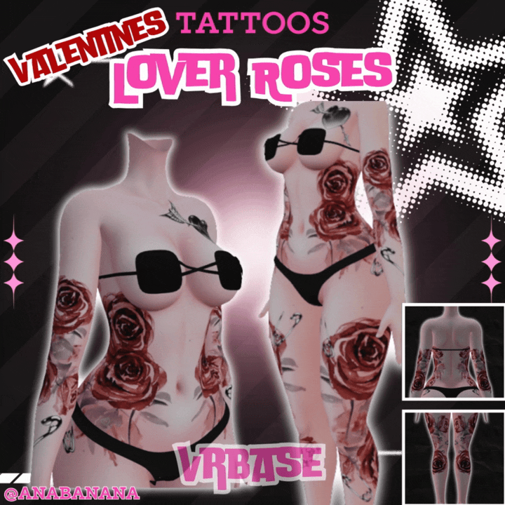 (J:) 🌹 Lover Roses Tatts | Vrbase + Akii + Zinfit F/M