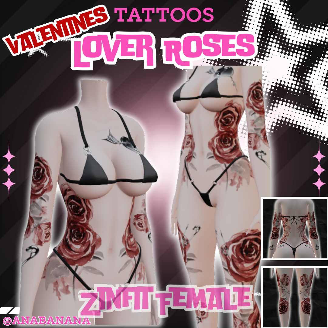 🌹 Lover Roses Tatts |  Zinfit Female