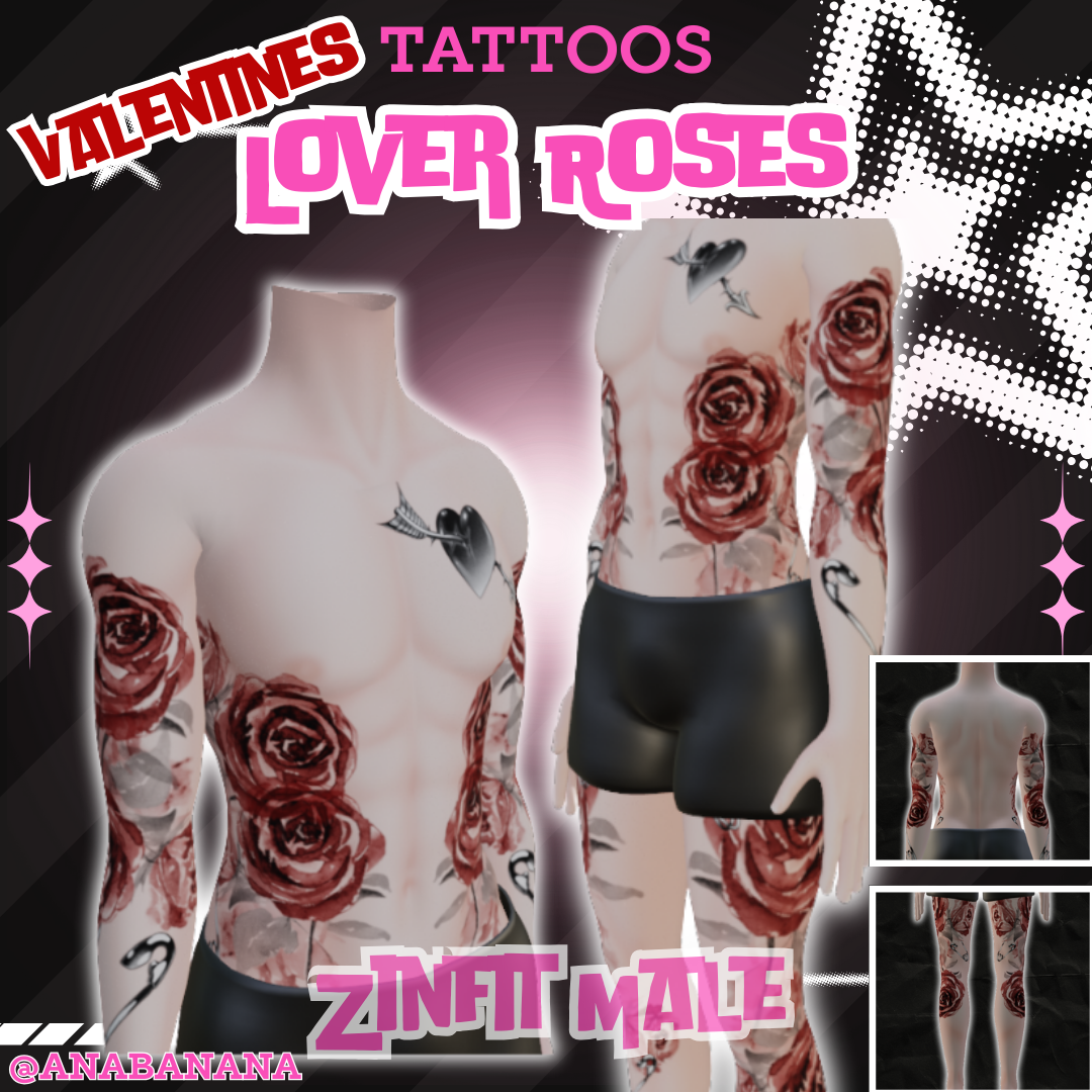 🌹 Lover Roses Tatts |  Zinfit Male