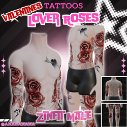 🌹 Lover Roses Tatts |  Zinfit Male