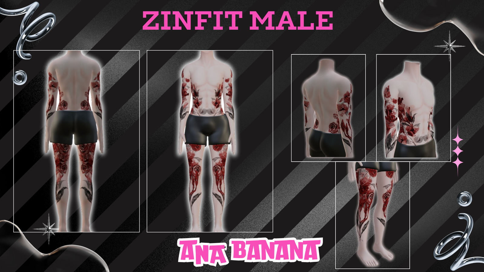 💓 Love Blooms Tatts | Zinfit Male