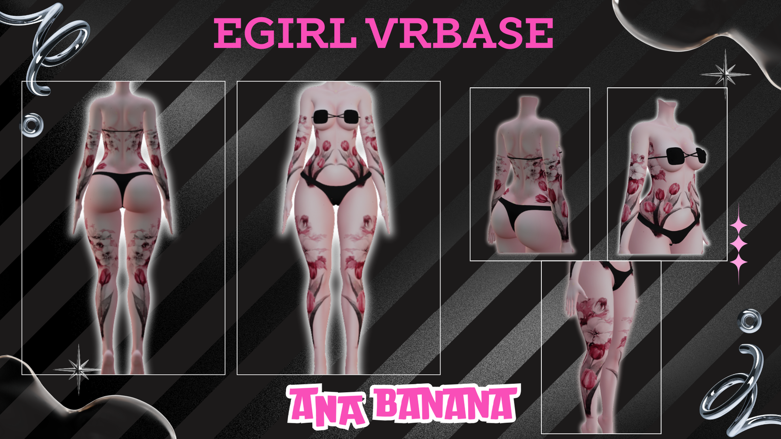 (J:) 🌷 Flower Lover Tatts | Vrbase + Akii + Zinfit F/M