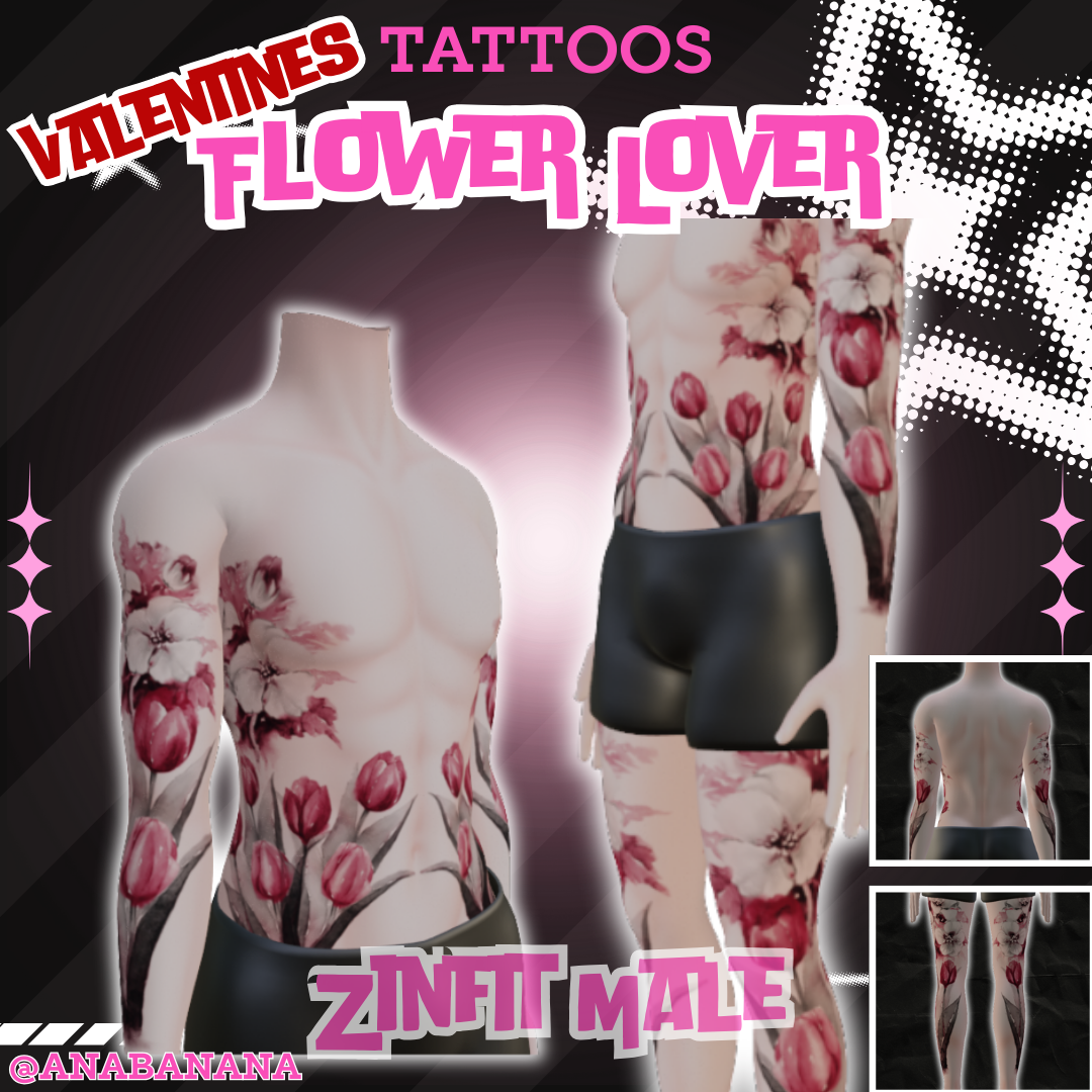 (J:) 🌷 Flower Lover Tatts | Vrbase + Akii + Zinfit F/M