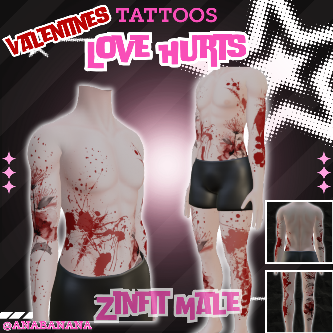 💔 Love Hurts Tatts |  Zinfit Male