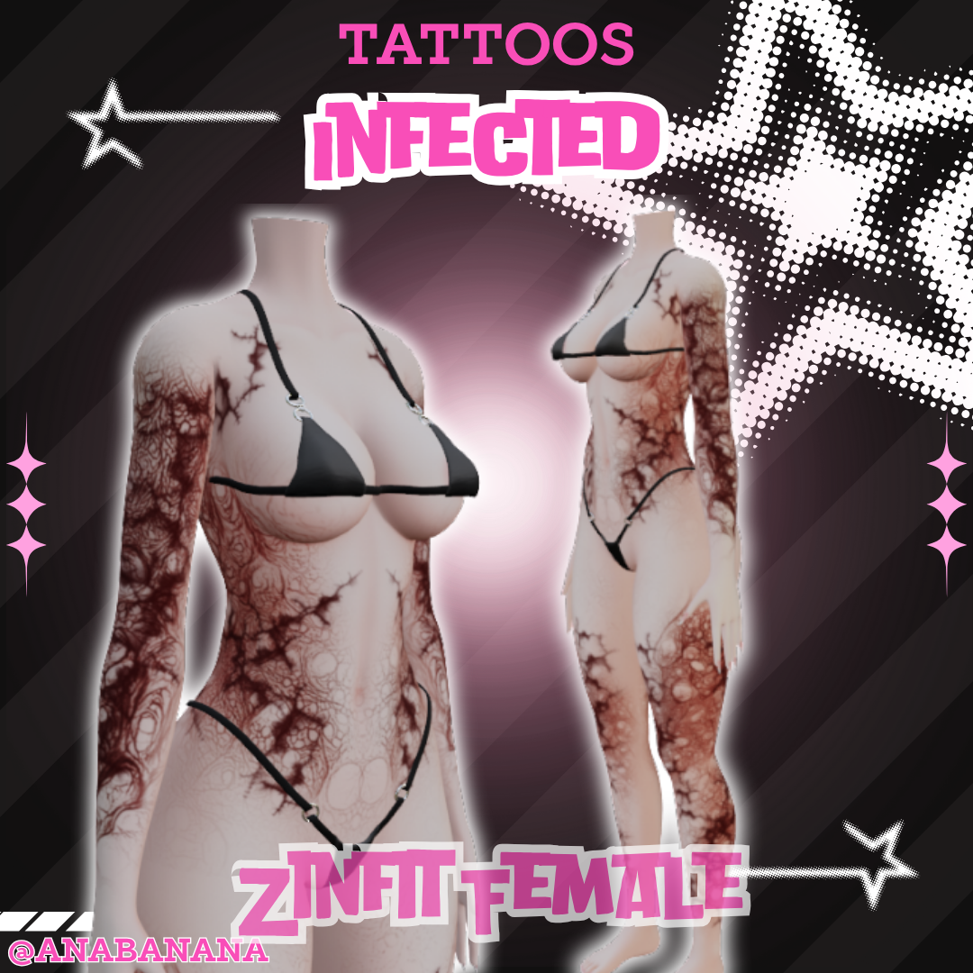 (All:) 🧟 Infected Tatts | Egirl + Akii V1 + Zinfit F/M