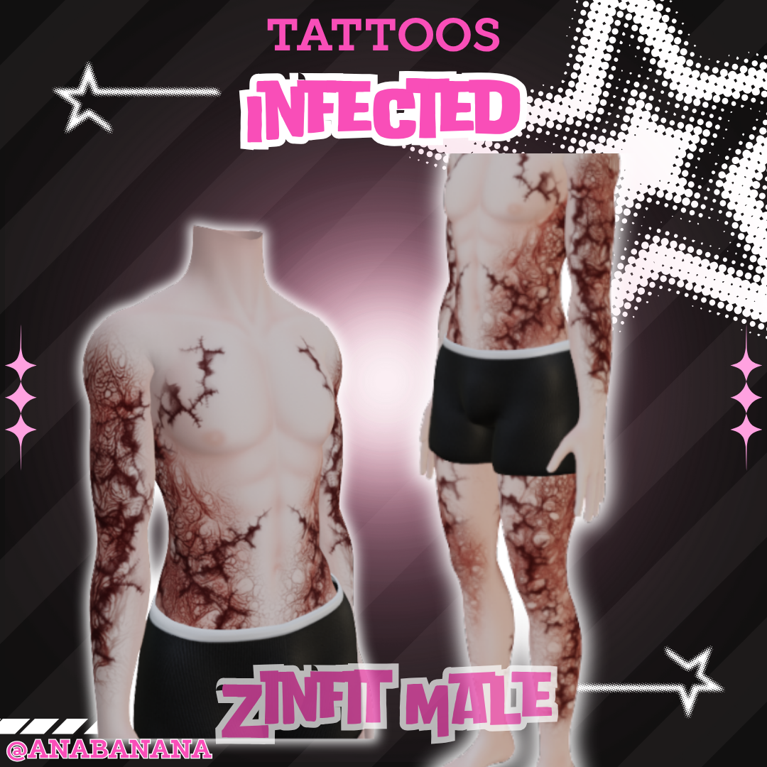 (All:) 🧟 Infected Tatts | Egirl + Akii V1 + Zinfit F/M