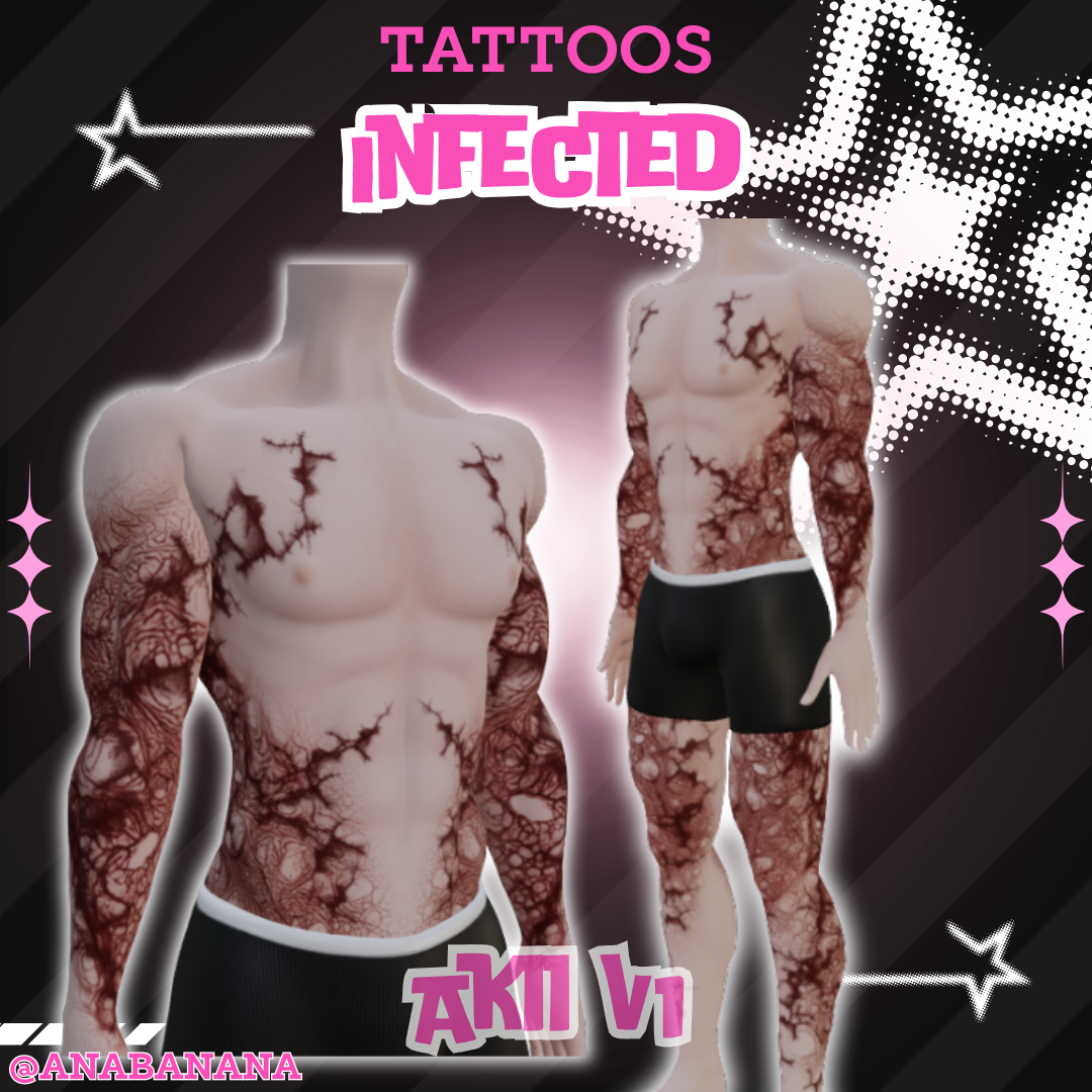 (All:) 🧟 Infected Tatts | Egirl + Akii V1 + Zinfit F/M