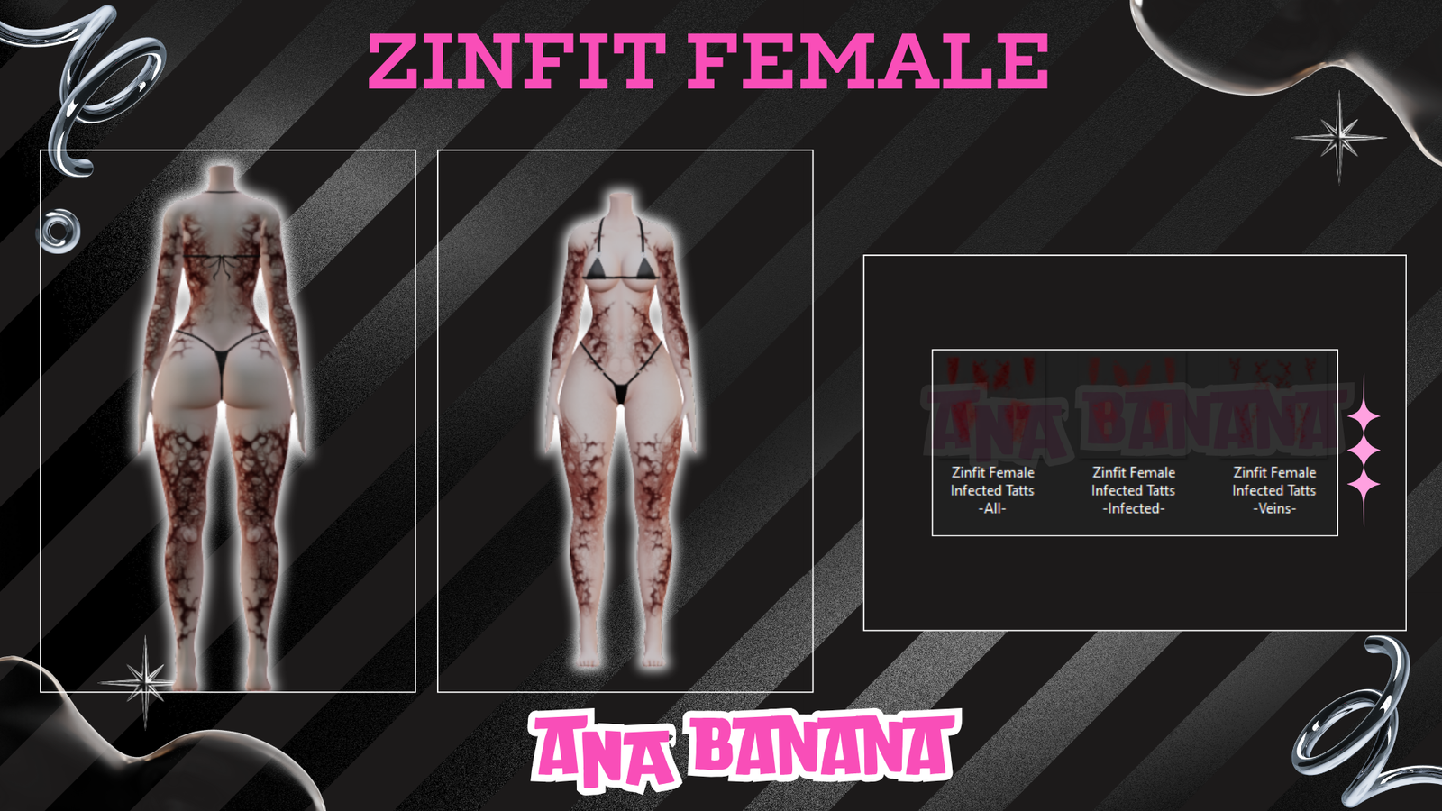 (All:) 🧟 Infected Tatts | Egirl + Akii V1 + Zinfit F/M