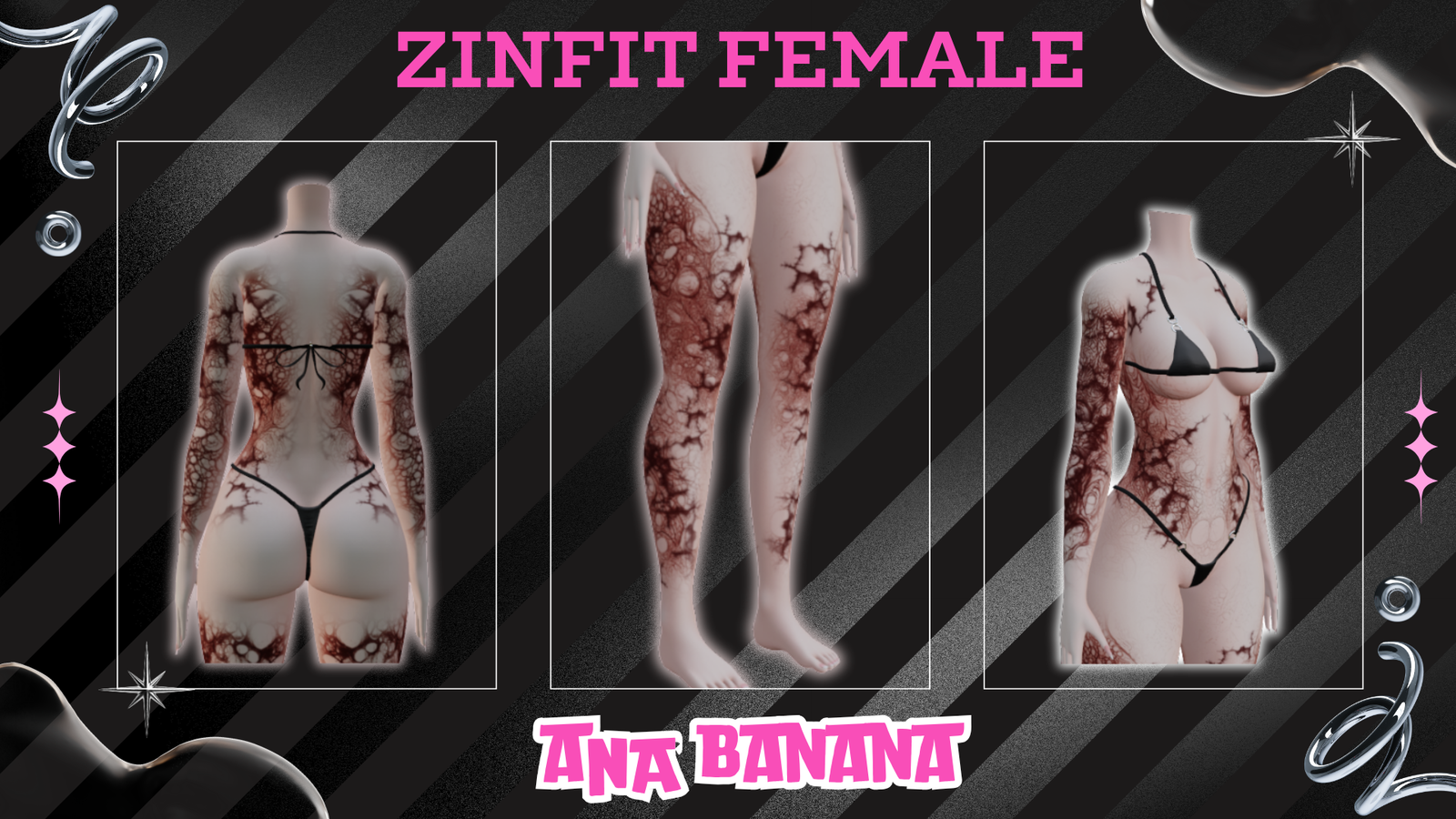(All:) 🧟 Infected Tatts | Egirl + Akii V1 + Zinfit F/M