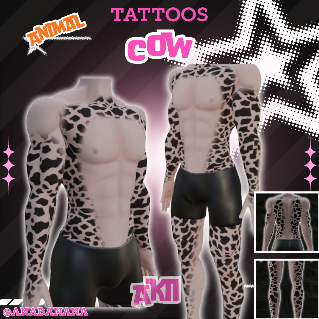🐄 Animal Cow Tatts | Akii 