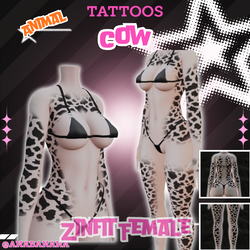 π Animal Cow Tatts | Zinfit Female