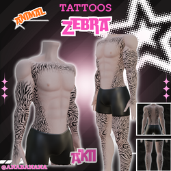 🦓 Animal Zebra Tatts | Akii