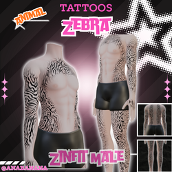 🦓 Animal Zebra Tatts | Zinfit Male