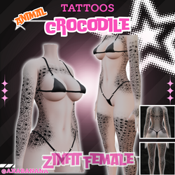 🐊 Animal Crocodile Tatts | Zinfit Female