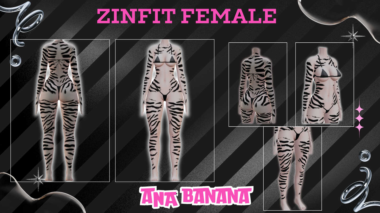 🐅 Animal Tiger Tatts | Zinfit Female
