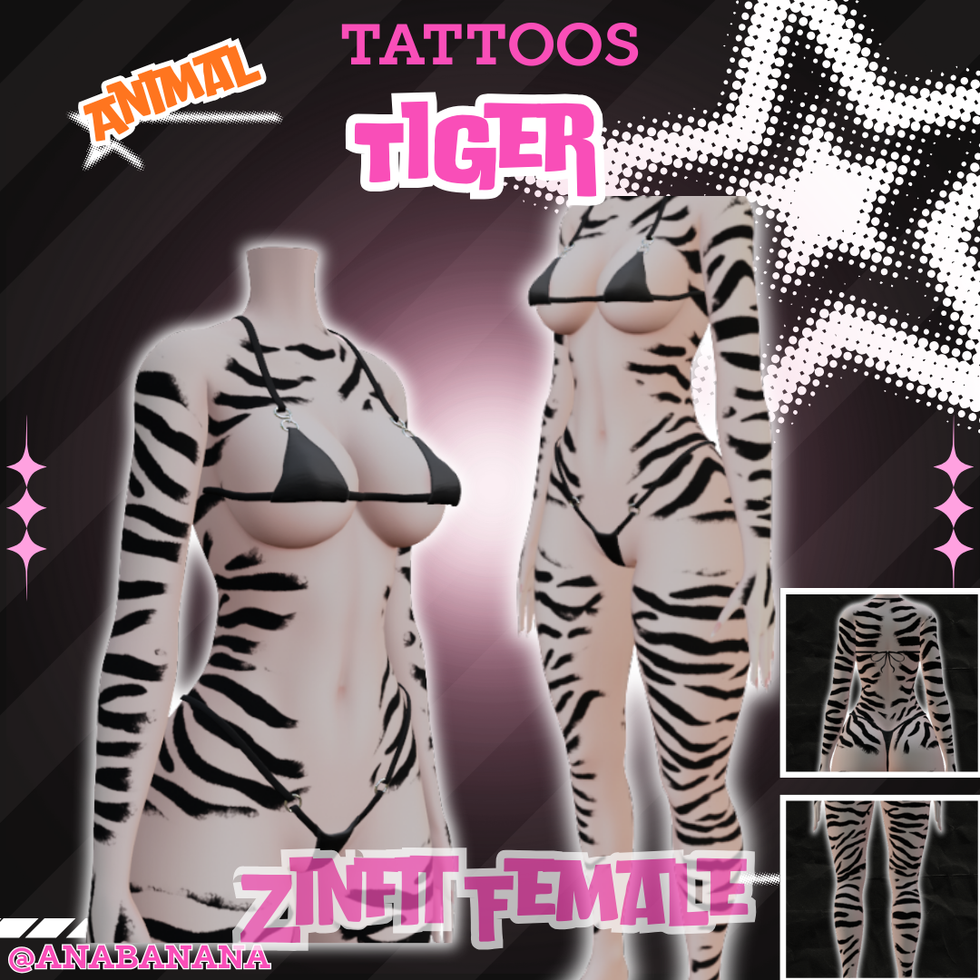 🐅 Animal Tiger Tatts | Zinfit Female