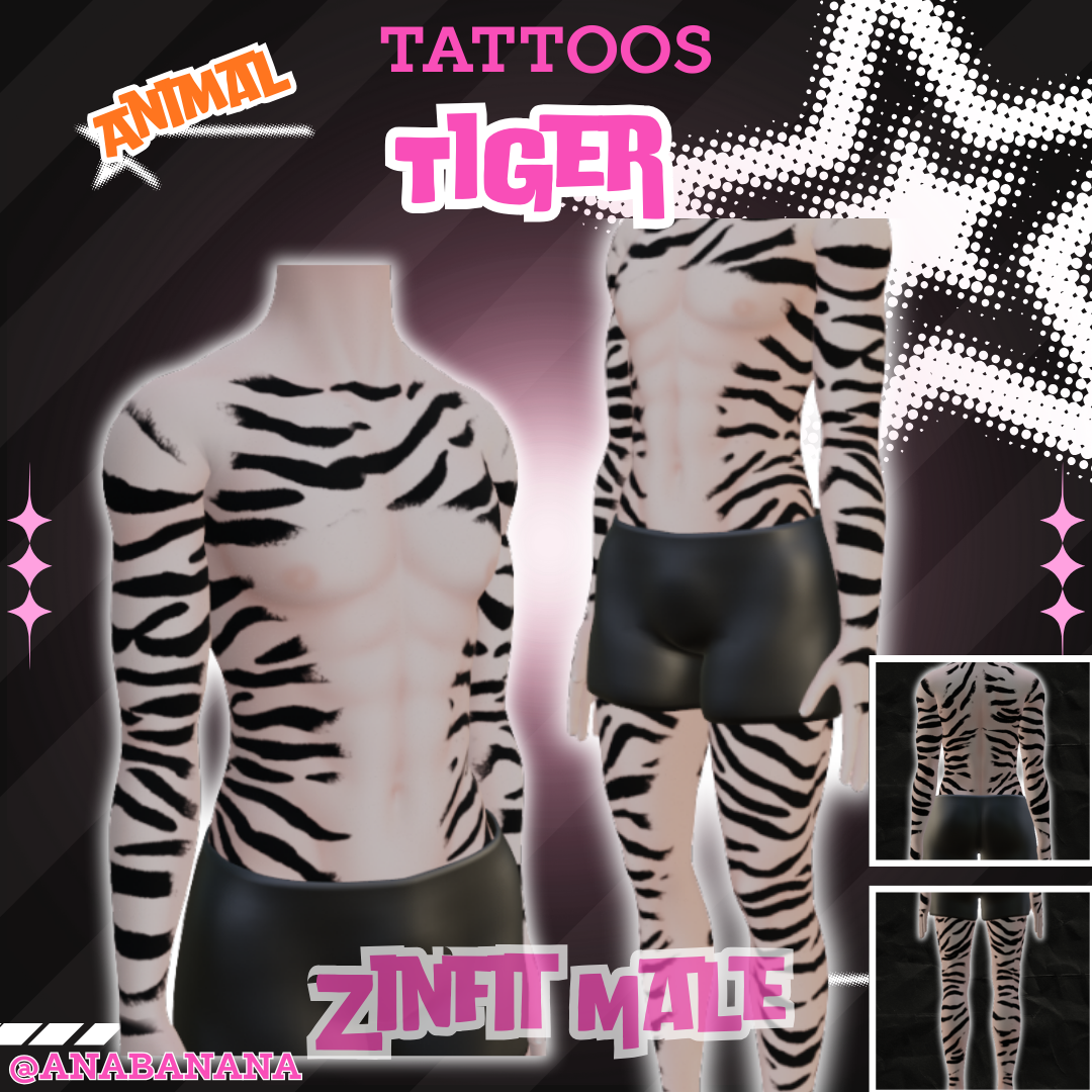 🐅 Animal Tiger Tatts | Zinfit Male