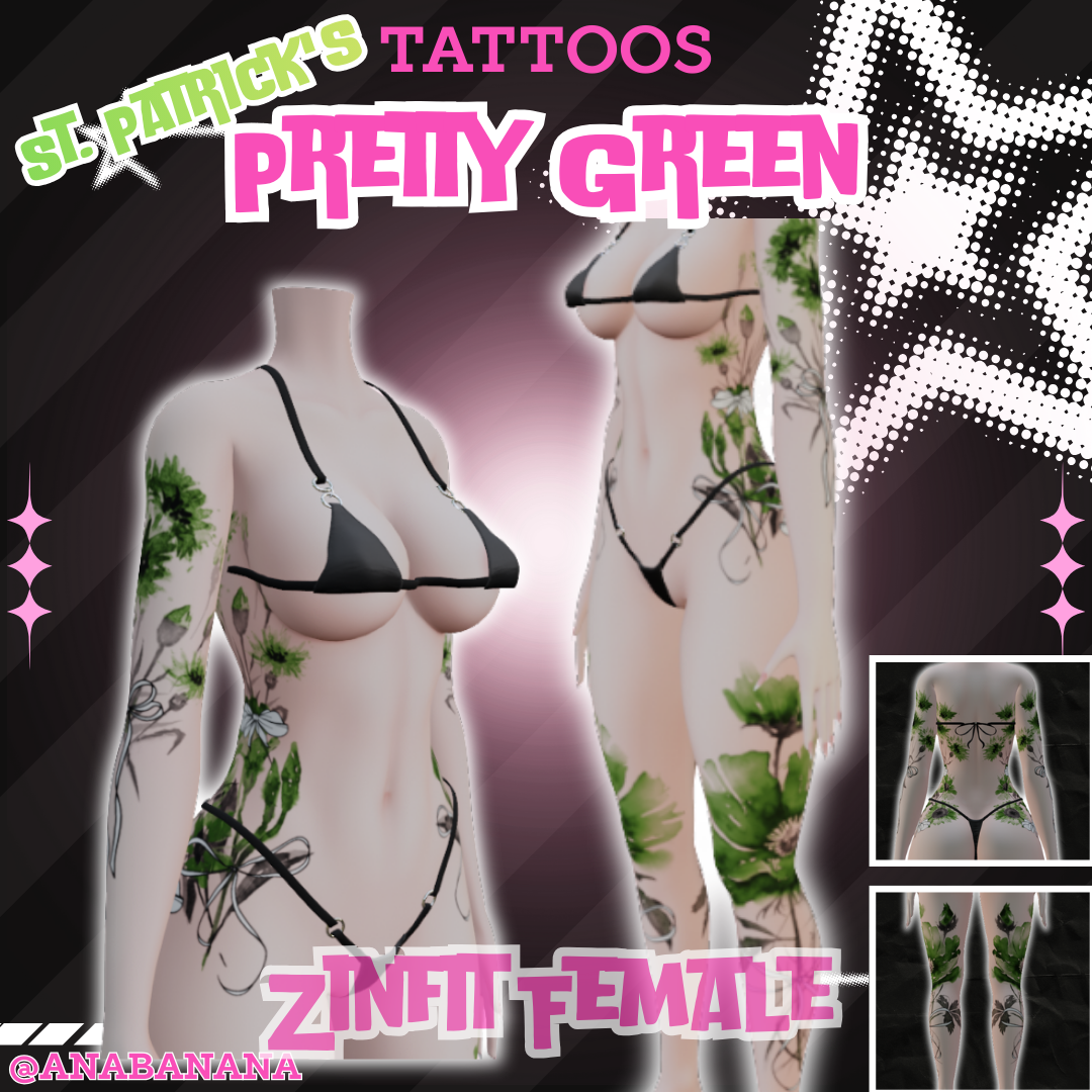 ☘️ Pretty Green Tatts | Zinfit Female