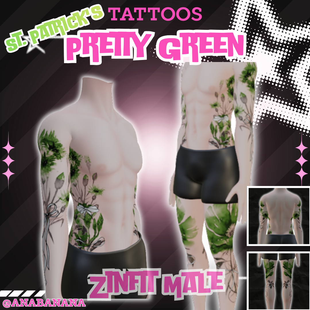 ☘️ Pretty Green Tatts | Zinfit Male
