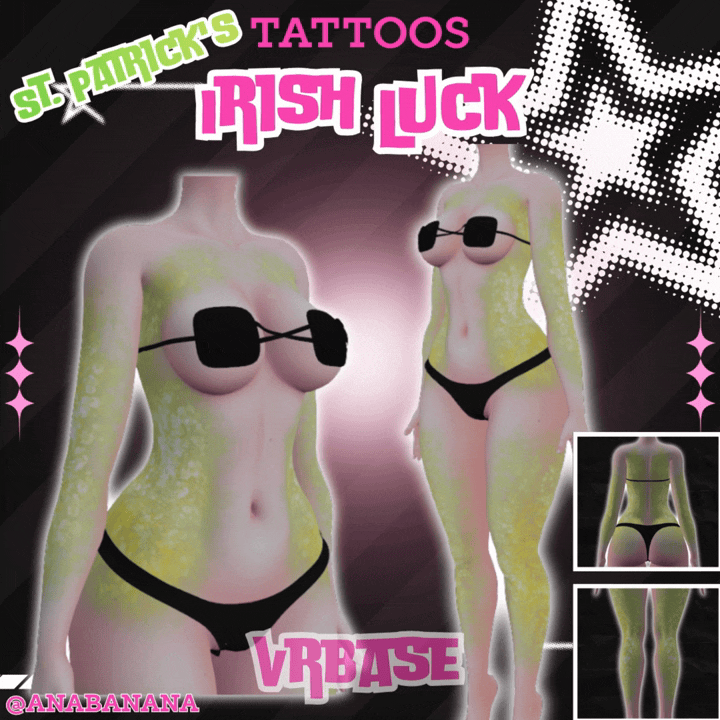 (J) : ☘️ Irish Luck Tatts | Vrbase + Akii + Zinfit F/M