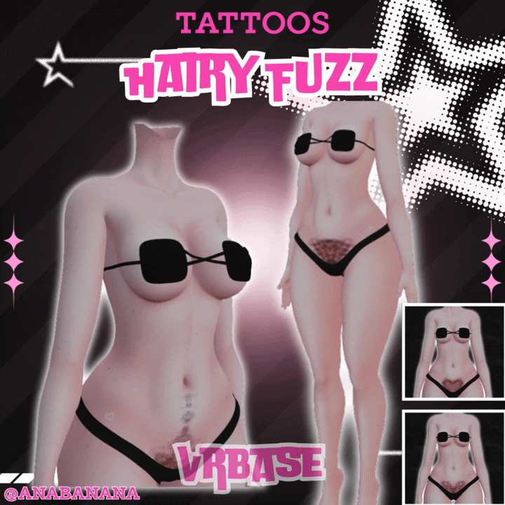 (J) : 💇‍♀️ Hairy Fuzz Tatts | Vrbase + Akii + Zinfit F/M + Dolly Molly