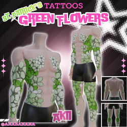 🍃 Green Flowers Tatts | Akii 